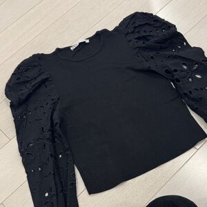 Zara Black Puff Sleeve Blouse